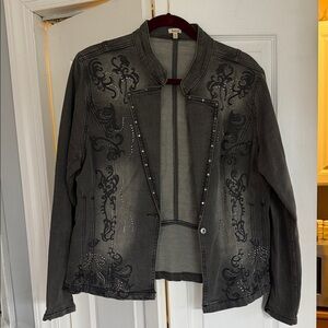 Embellished Gray Women's Jacket
